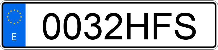 Numer rejestracyjny 0032HFS posiada OPEL ZAFIRA