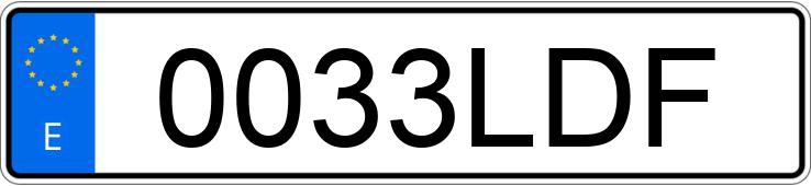 Numer rejestracyjny 0033LDF posiada VOLKSWAGEN TOUAREG