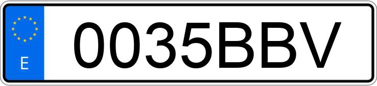 Numer rejestracyjny 0035BBV posiada FORD TRANSIT