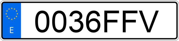 Numer rejestracyjny 0036FFV posiada ALFA ROMEO GT