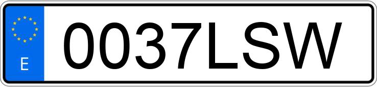 Numer rejestracyjny 0037LSW posiada BMW SERIE 4