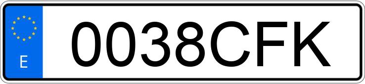 Numer rejestracyjny 0038CFK posiada HYUNDAI MATRIX