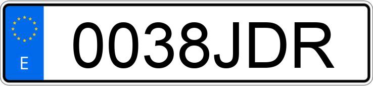 Numer rejestracyjny 0038JDR posiada OPEL CORSA