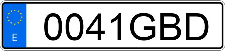 Numer rejestracyjny 0041GBD posiada SEAT IBIZA Numer rejestracyjny 0041GBD posiada SEAT IBIZA