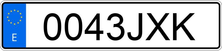 Numer rejestracyjny 0043JXK posiada FIAT 500 Numer rejestracyjny 0043JXK posiada FIAT 500