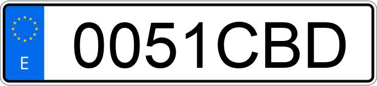 Numer rejestracyjny 0051CBD posiada AUDI A3