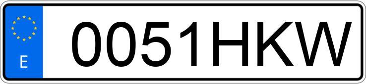 Numer rejestracyjny 0051HKW posiada SEAT IBIZA