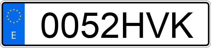 Numer rejestracyjny 0052HVK posiada AUDI Q7