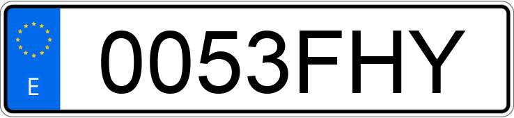 Numer rejestracyjny 0053FHY posiada TOYOTA AVENSIS