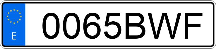 Numer rejestracyjny 0065BWF posiada OPEL ASTRA