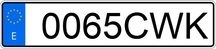 Numer rejestracyjny 0065CWK posiada MERCEDES E 50 (210)