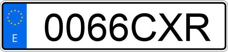 Numer rejestracyjny 0066CXR posiada SEAT IBIZA Numer rejestracyjny 0066CXR posiada SEAT IBIZA