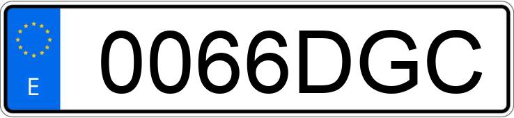 Numer rejestracyjny 0066DGC posiada TOYOTA COROLLA