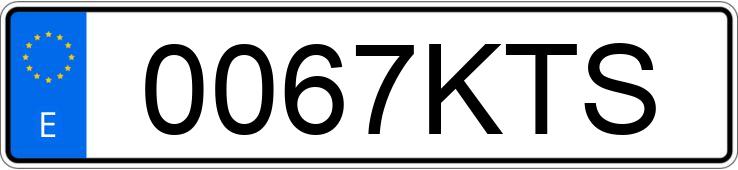 Numer rejestracyjny 0067KTS posiada FIAT 500