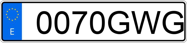 Numer rejestracyjny 0070GWG posiada KIA CEED