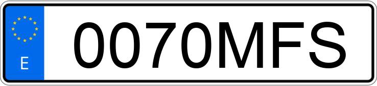 Numer rejestracyjny 0070MFS posiada MERCEDES C (206)