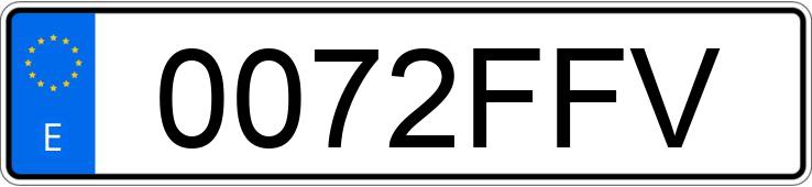 Numer rejestracyjny 0072FFV posiada YAMAHA YZF R6