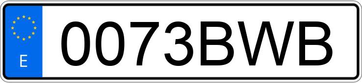 Numer rejestracyjny 0073BWB posiada PEUGEOT 307 Numer rejestracyjny 0073BWB posiada PEUGEOT 307