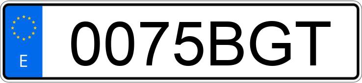 Numer rejestracyjny 0075BGT posiada PEUGEOT 106