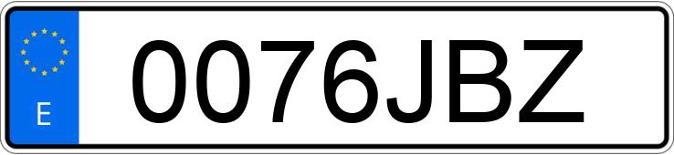 Numer rejestracyjny 0076JBZ posiada AUDI A4