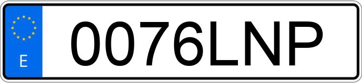 Die Registrierungsnummer 0076LNP hat Jeep rubicom