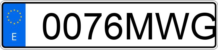 Numer rejestracyjny 0076MWG posiada MERCEDES G (465)