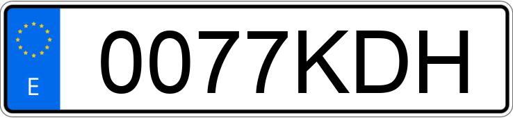 Numer rejestracyjny 0077KDH posiada OPEL ASTRA