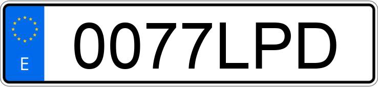 Numer rejestracyjny 0077LPD posiada RENAULT CLIO