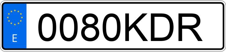 Numer rejestracyjny 0080KDR posiada AUDI A5 SPORTBACK