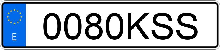 Numer rejestracyjny 0080KSS posiada VOLKSWAGEN TOURAN