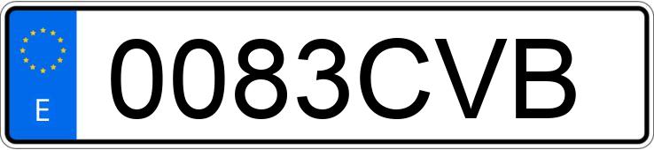 Numer rejestracyjny 0083CVB posiada BMW SERIE 3