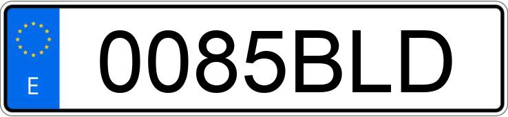 Numer rejestracyjny 0085BLD posiada BMW SERIE 3