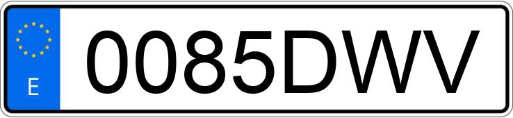 Numer rejestracyjny 0085DWV posiada RENAULT SCENIC