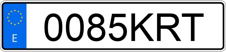 Numer rejestracyjny 0085KRT posiada FORD MUSTANG MACH-E