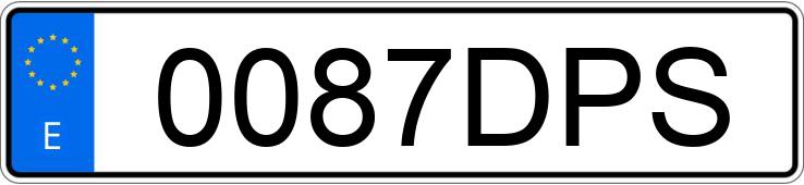 Numer rejestracyjny 0087DPS posiada SEAT IBIZA