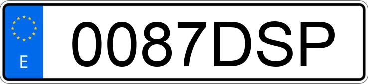 Numer rejestracyjny 0087DSP posiada VOLKSWAGEN PASSAT