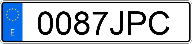 Registreringsnummer0087JPC har OPEL ASTRA