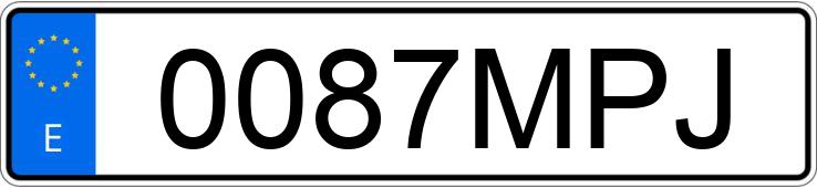 Numer rejestracyjny 0087MPJ posiada PEUGEOT 208