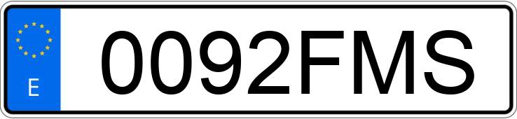 Numer rejestracyjny 0092FMS posiada SEAT IBIZA Numer rejestracyjny 0092FMS posiada SEAT IBIZA