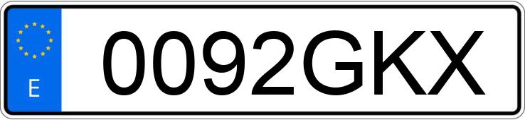 Numer rejestracyjny 0092GKX posiada RENAULT MEGANE