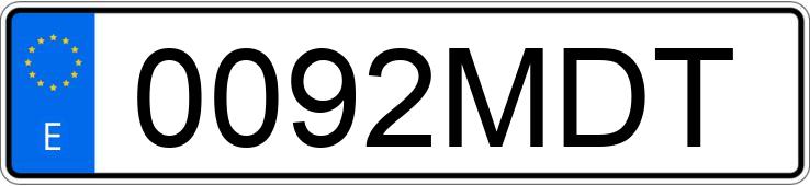 Numer rejestracyjny 0092MDT posiada AUDI A3