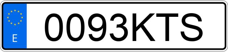 Numer rejestracyjny 0093KTS posiada SEAT IBIZA