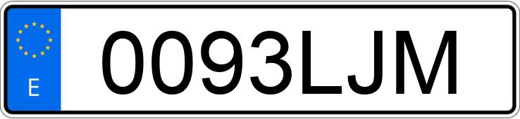 Numer rejestracyjny 0093LJM posiada TOYOTA COROLLA