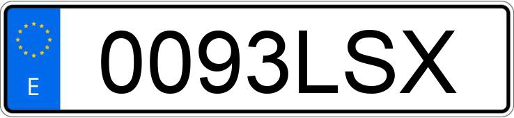 Numer rejestracyjny 0093LSX posiada DACIA DUSTER