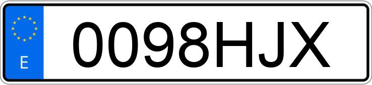 Numer rejestracyjny 0098HJX posiada LEXUS CT 200 H