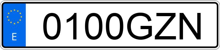 Numer rejestracyjny 0100GZN posiada TOYOTA AVENSIS