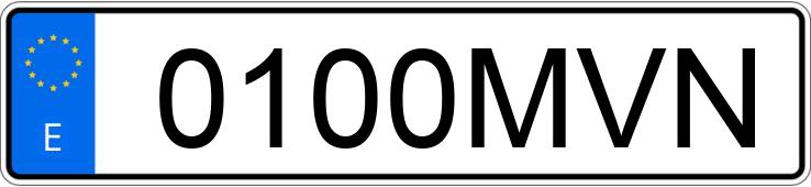 Numer rejestracyjny 0100MVN posiada AUDI A3 SPORTBACK Numer rejestracyjny 0100MVN posiada AUDI A3 SPORTBACK