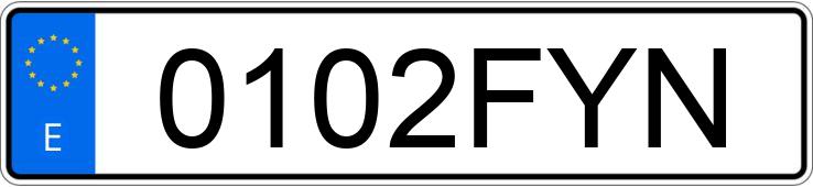 Numer rejestracyjny 0102FYN posiada YAMAHA YP 125