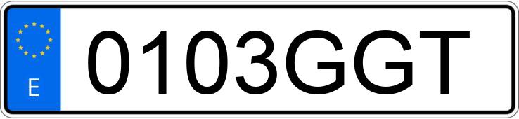 Numer rejestracyjny 0103GGT posiada BMW SERIE 3