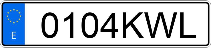 Numer rejestracyjny 0104KWL posiada VOLKSWAGEN CADDY Numer rejestracyjny 0104KWL posiada VOLKSWAGEN CADDY